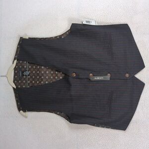 RBX Men's Charcoal Gray‎ Pinstripe Formal Suit Vest Size L